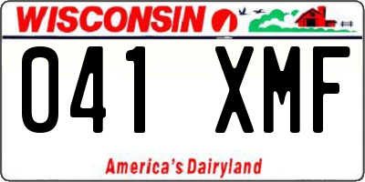 WI license plate 041XMF