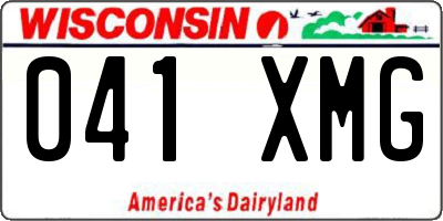 WI license plate 041XMG
