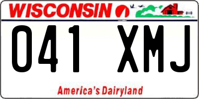 WI license plate 041XMJ