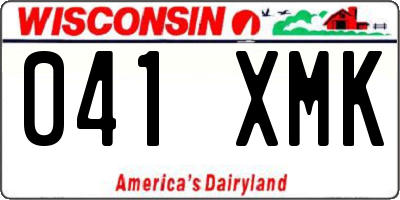 WI license plate 041XMK