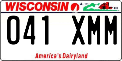 WI license plate 041XMM