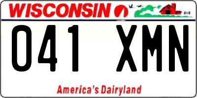 WI license plate 041XMN