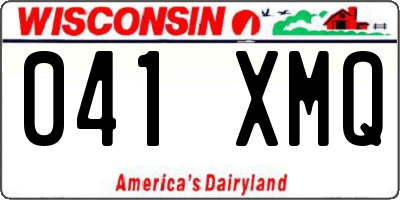 WI license plate 041XMQ