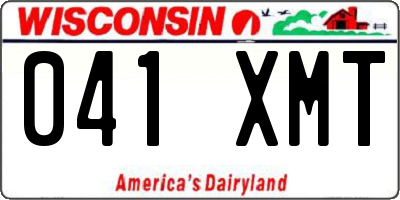 WI license plate 041XMT