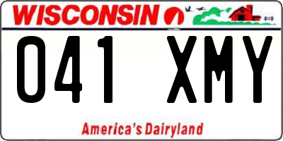 WI license plate 041XMY