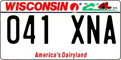WI license plate 041XNA