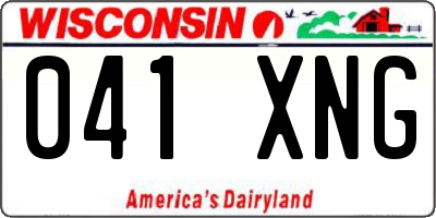 WI license plate 041XNG