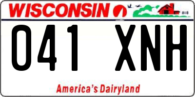 WI license plate 041XNH