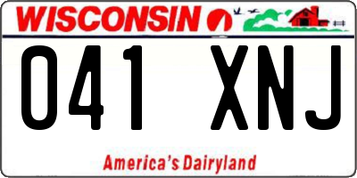 WI license plate 041XNJ