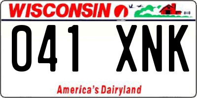 WI license plate 041XNK