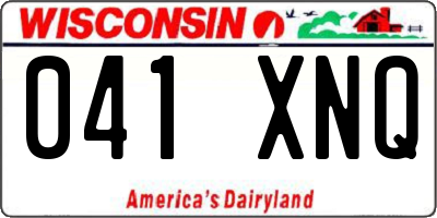 WI license plate 041XNQ