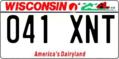 WI license plate 041XNT