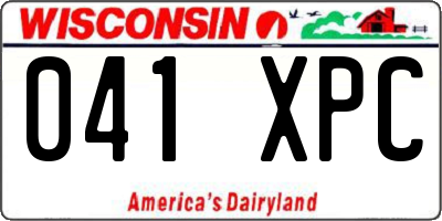 WI license plate 041XPC
