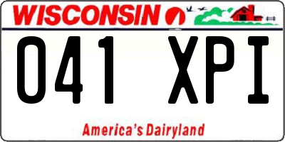 WI license plate 041XPI