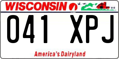 WI license plate 041XPJ