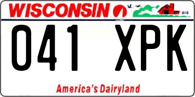 WI license plate 041XPK