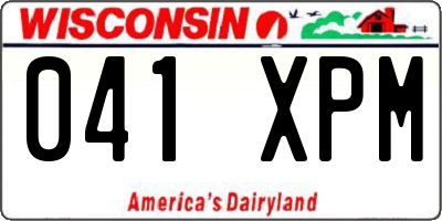 WI license plate 041XPM