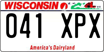 WI license plate 041XPX