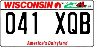 WI license plate 041XQB