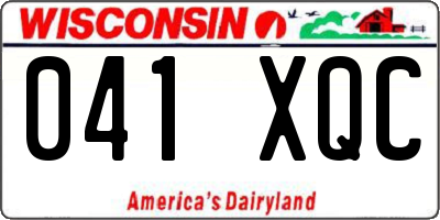WI license plate 041XQC