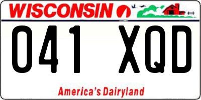 WI license plate 041XQD