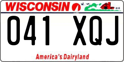 WI license plate 041XQJ