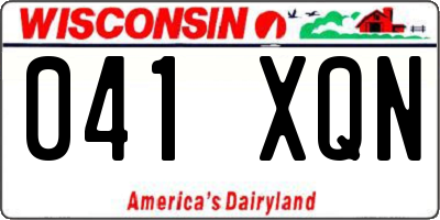 WI license plate 041XQN