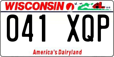 WI license plate 041XQP
