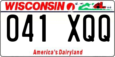 WI license plate 041XQQ