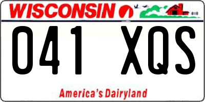 WI license plate 041XQS
