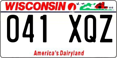 WI license plate 041XQZ