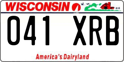 WI license plate 041XRB