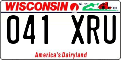 WI license plate 041XRU