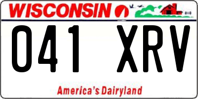 WI license plate 041XRV