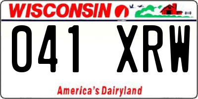 WI license plate 041XRW
