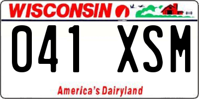WI license plate 041XSM