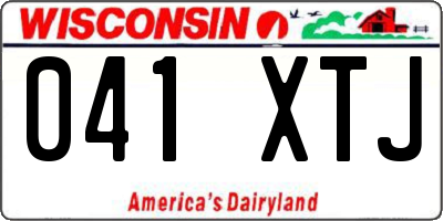 WI license plate 041XTJ