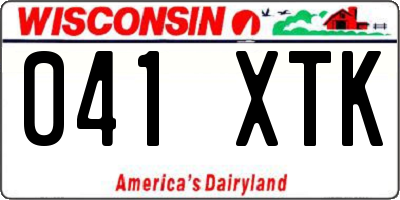 WI license plate 041XTK