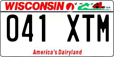 WI license plate 041XTM