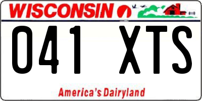 WI license plate 041XTS
