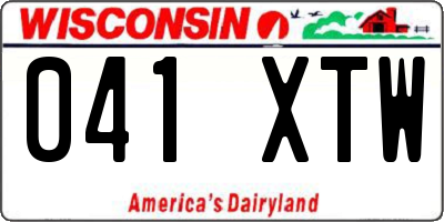 WI license plate 041XTW