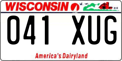 WI license plate 041XUG