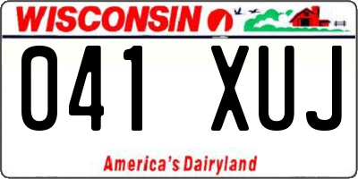 WI license plate 041XUJ