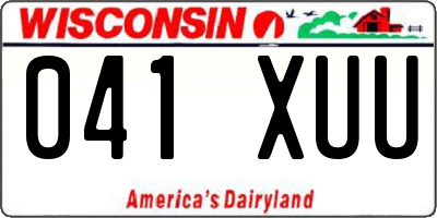 WI license plate 041XUU