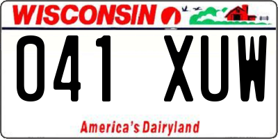 WI license plate 041XUW