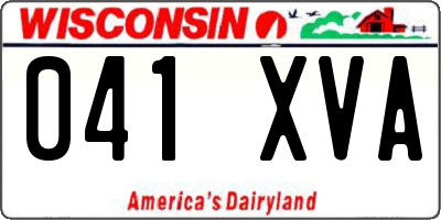 WI license plate 041XVA