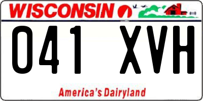 WI license plate 041XVH