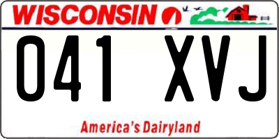 WI license plate 041XVJ