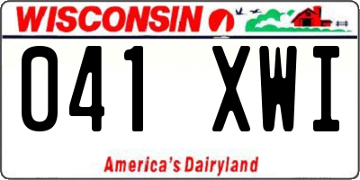 WI license plate 041XWI