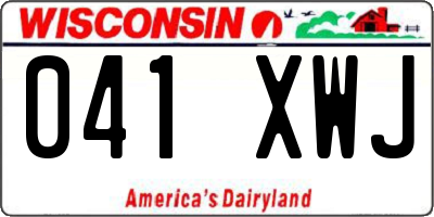 WI license plate 041XWJ